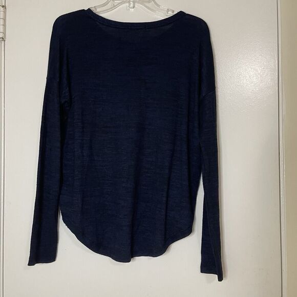 Rag & bone navy blue knit round neck long sleeve shirt small - Picture 4 of 4